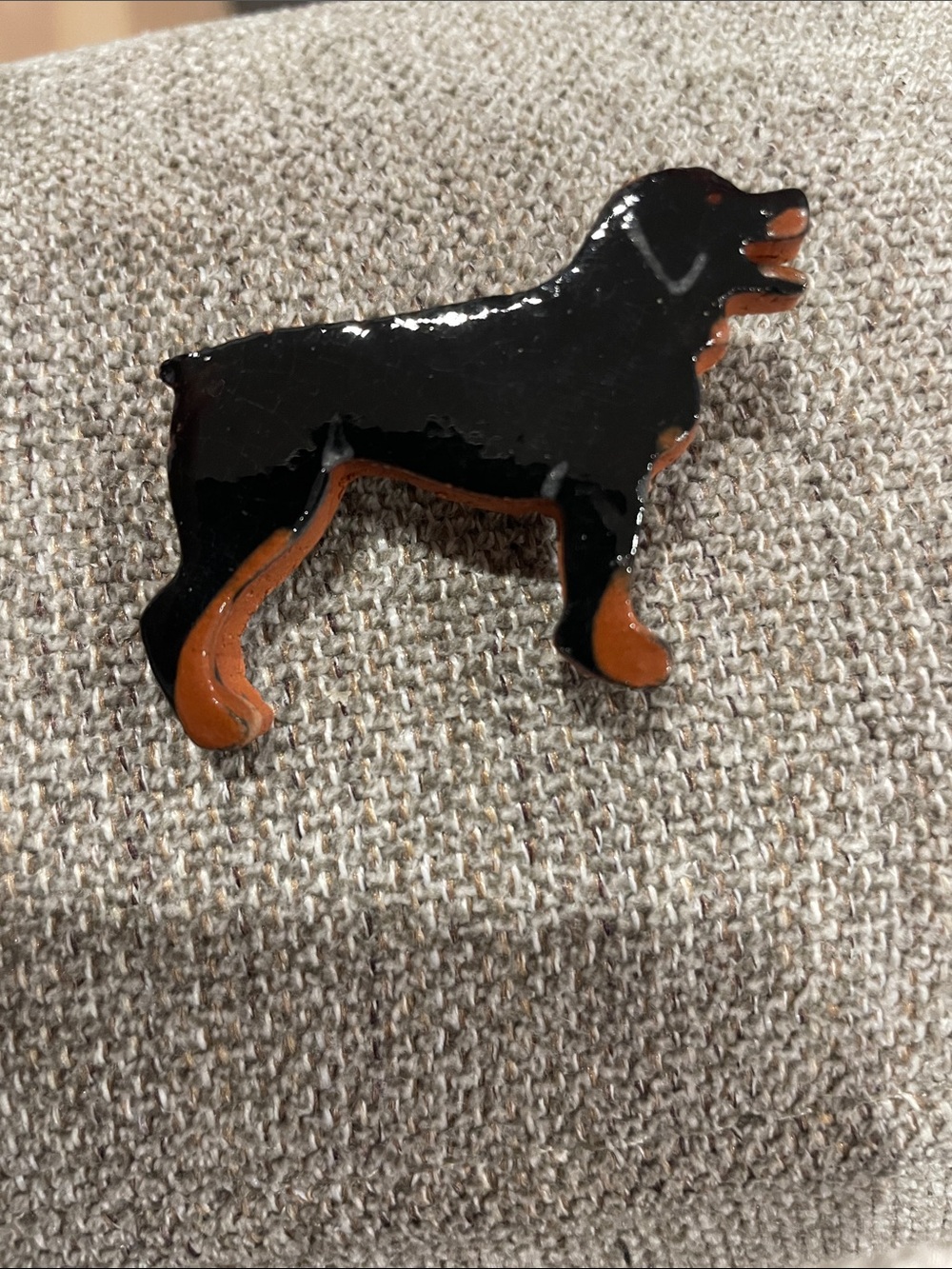 Black and Brown Dog Enamel Pin - Pets Dog Accessory